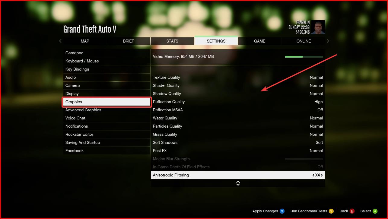 GTA 5 settings