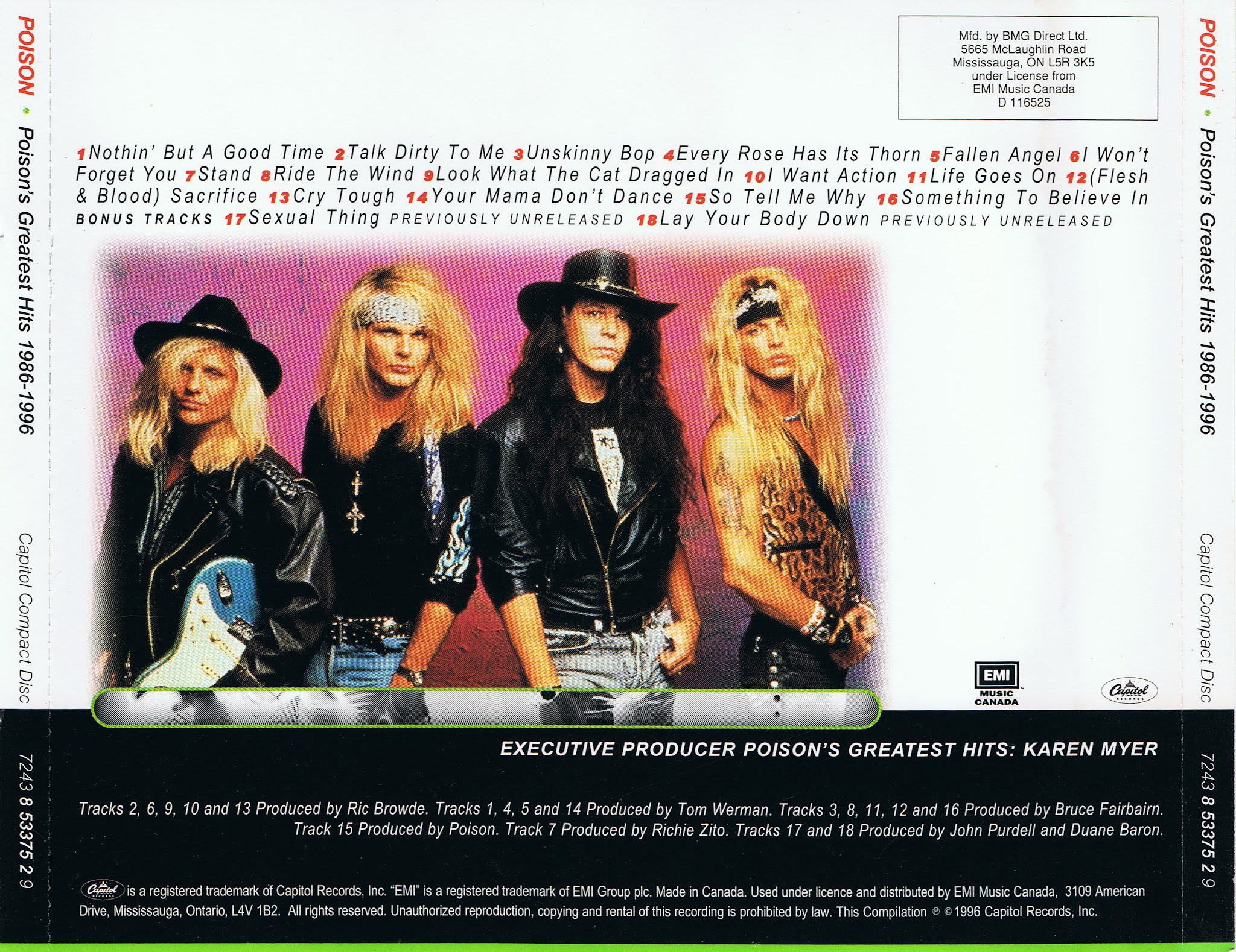 Old School Metal Music Poison Poison's Greatest Hits 19861996