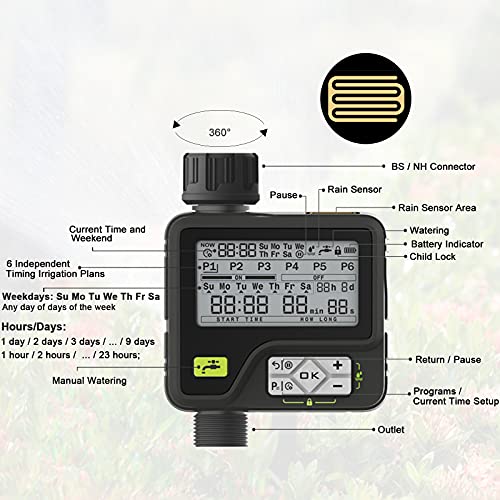 Programador de Riego Automatico para Jardín