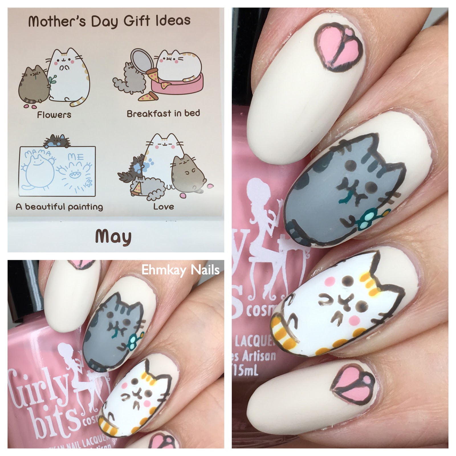 Pusheen Calendar Series Mother s Day Nail Art