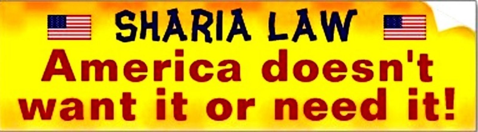 NO SHARIA LAW IN AMERICA