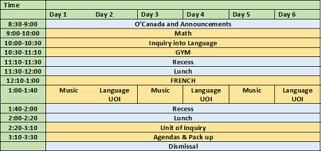 Class Schedule