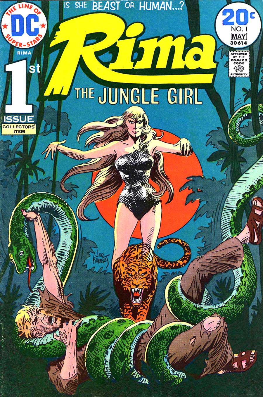 Rima the Jungle Girl v1 #1 dc bronze age comic book cover art by Joe Kubert