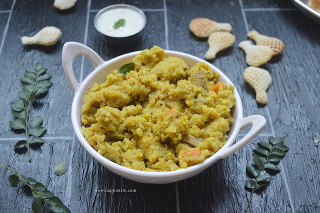 Kootanchoru Recipe | Rice with lentils and Mixed Vegetables