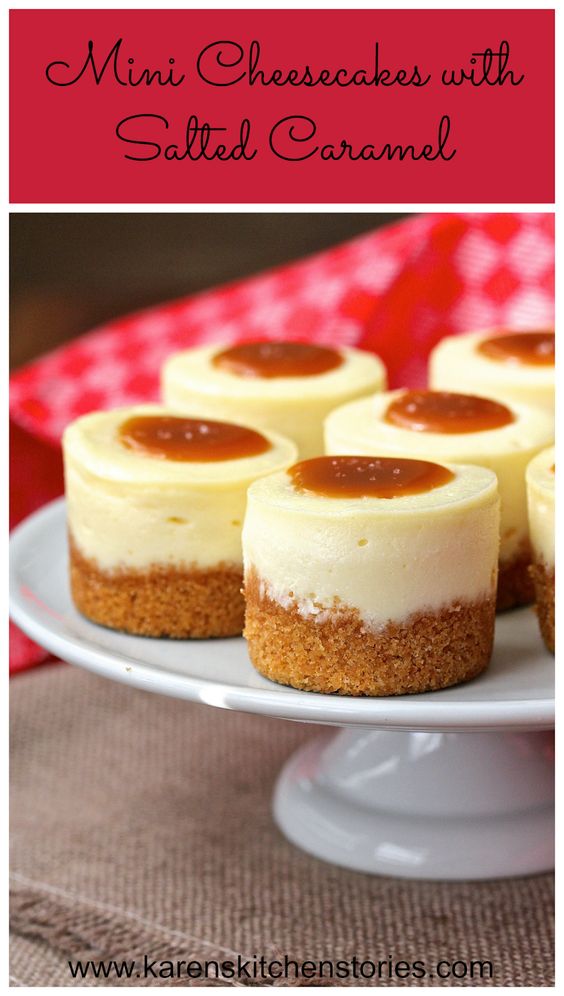 Mini Cheesecakes with Salted Caramel The Most Delicious
