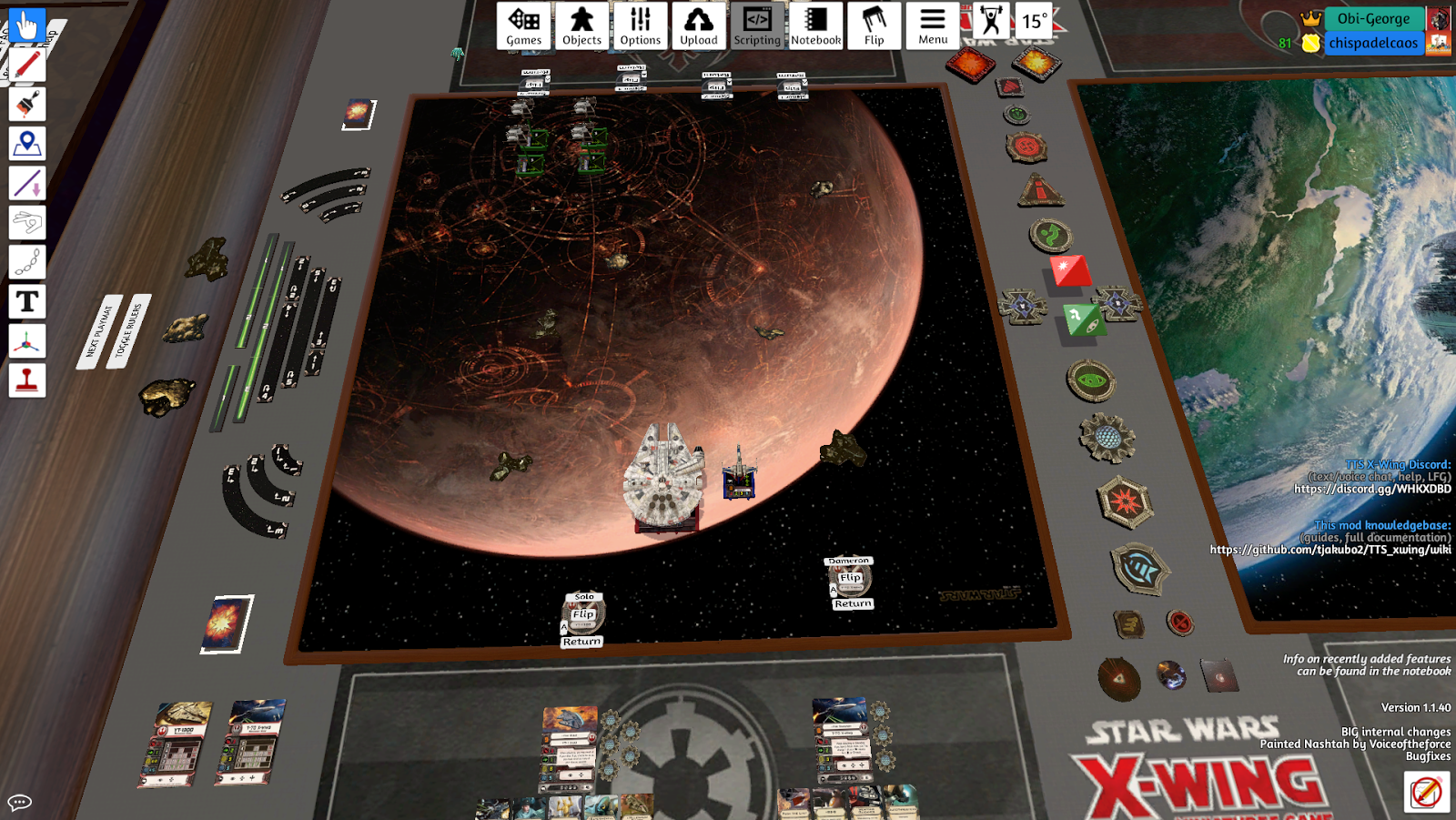 LA TEORIA DEL 42 XWING PROBANDO TABLETOP SIMULATOR