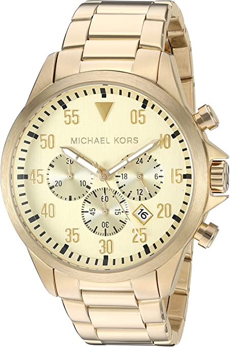 Michael Kors Men' sGage Gold-Tone Watch MK8491