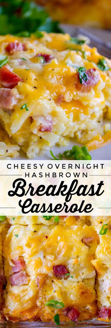 Easy Breakfast Casserole with Potatoes and Ham