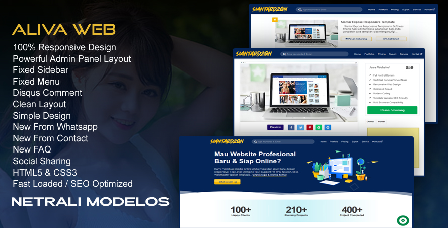 New Update Aliva Web - modelo de blogger responsivo Vivaco | Multipurpose Creative WordPress Theme
