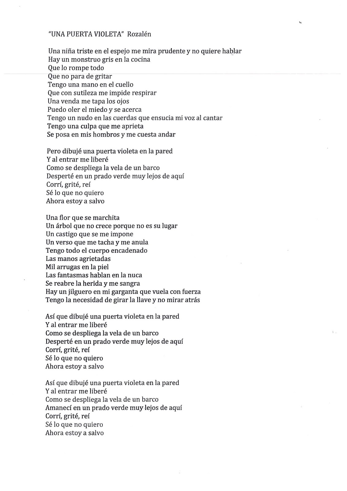 Letra De La Cancion De Los Pronombres Personales En Ingles CEIP Cervantes 6º B 18-19: noviembre 2018