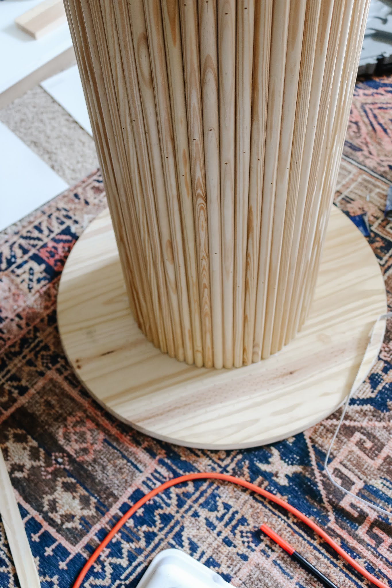 The Cutest DIY Fluted Game Table and How to Stain Wood with Craft Paint