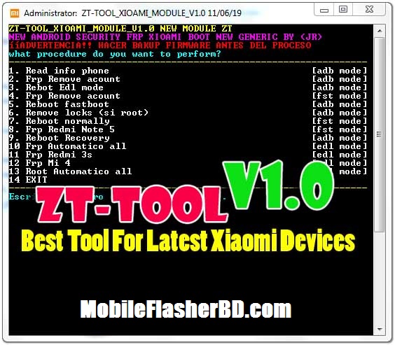 Download ZT-Tool Xiaomi Module v1.0 Best Tool For Latest Xiaomi Devices (2020)