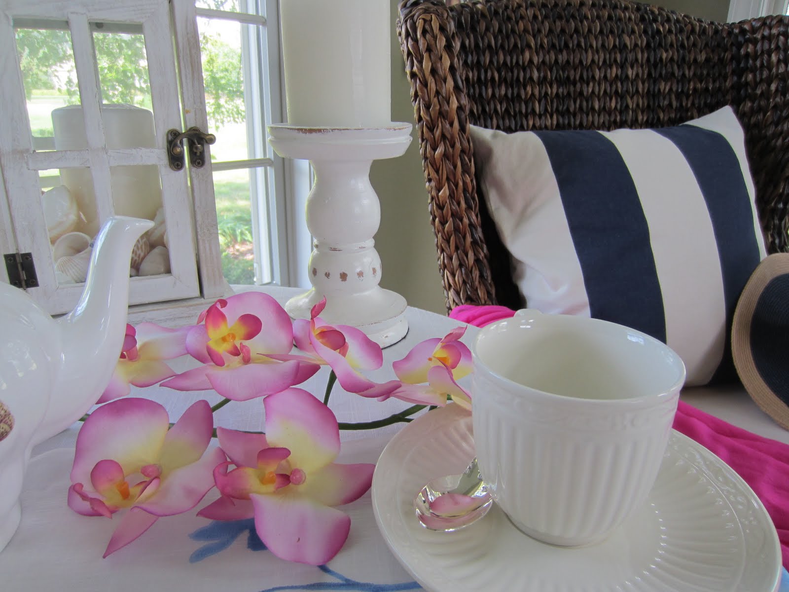 Cheerful Afternoon Tea Table - Calypso in the Country