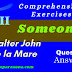 Comprehension Exercises | Someone | Walter John de la Mare  | Class 8 | Grammar | প্রশ্ন ও উত্তর