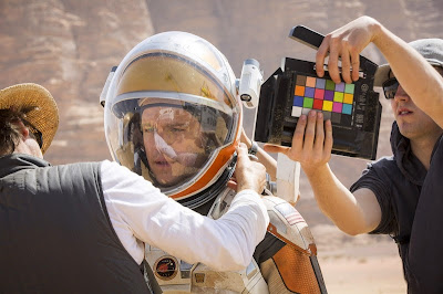 Matt Damon on the set of The Martian