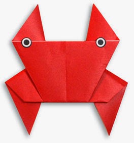 Hướng dẫn cách gấp con Cua bằng giấy đơn giản - Xếp hình Origami với Video clip 