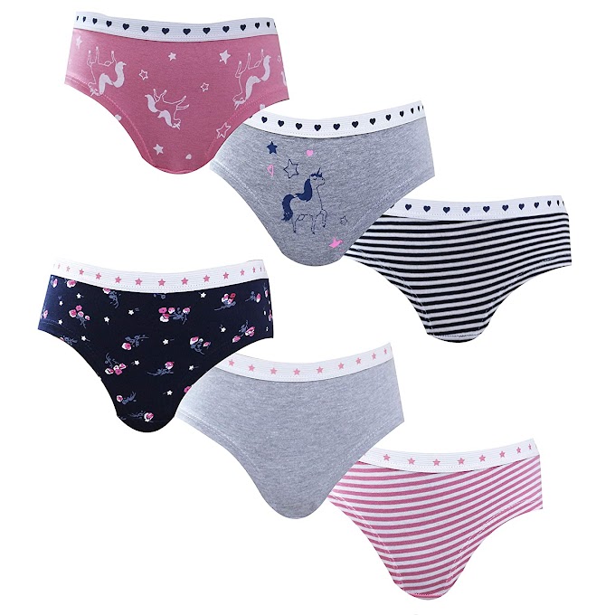 Real Kids Girls Underwear/Printed Panties 100 Cotton Briefs/Undies