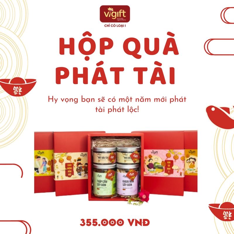 [Ngọt] ViGift Hộp Quà ViGift 4 Phát Tài