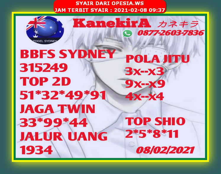 Syair sdy 8 Februari 2021 KODE SYAIR SGP SYAIR HK SYAIR