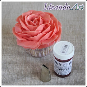 Rosa buttercream y material