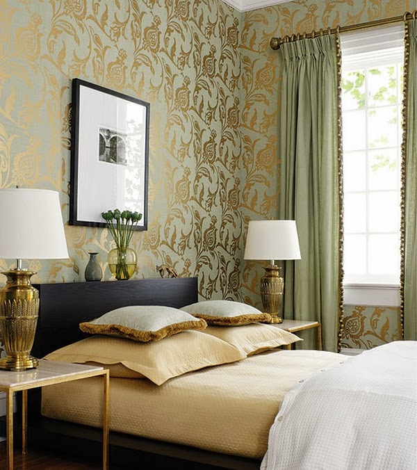 Curtains set with wallpapers