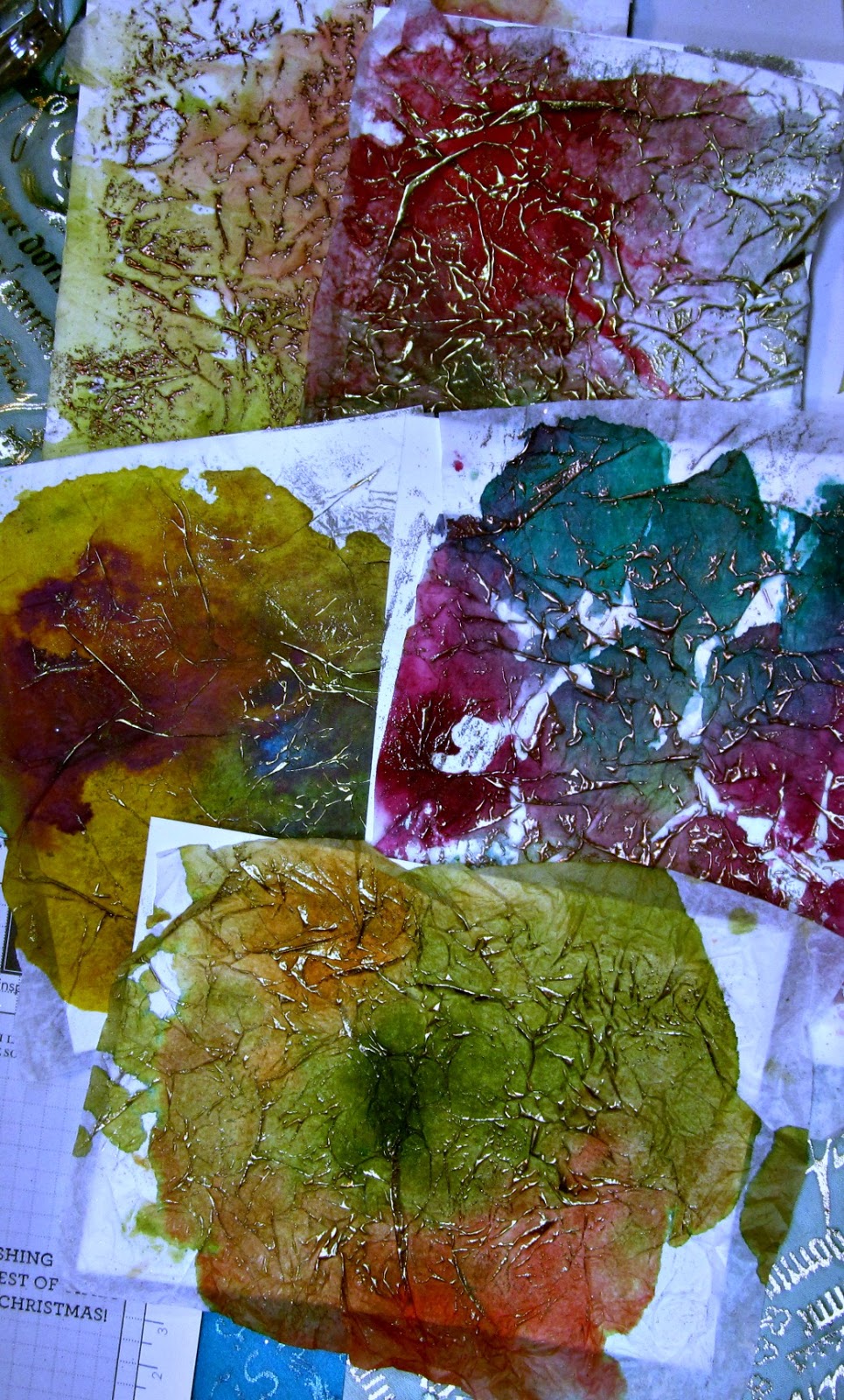 Crafty Maria's Stamping World Tissue Paper Watercolour Technique