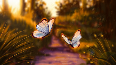 Wallpaper Beautiful Btterflies Flying Together