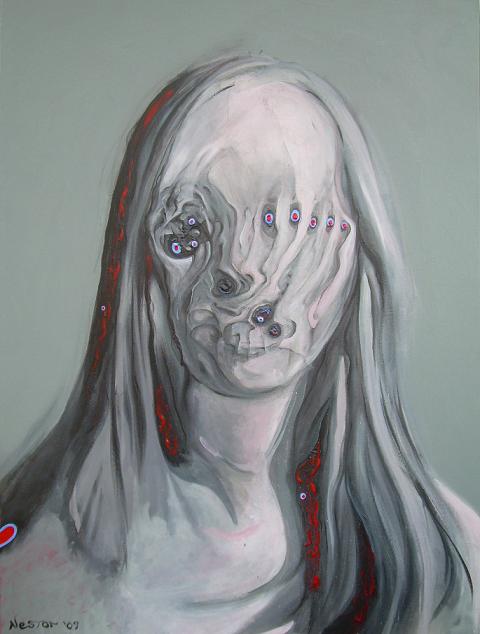 buddy nestor pinturas rostos distorcidos bizarros