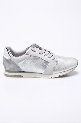 Tamaris - Pantofi sport de dama argintii la moda la reducere Tamaris - Pantofi sport de dama argintii la moda la reducere