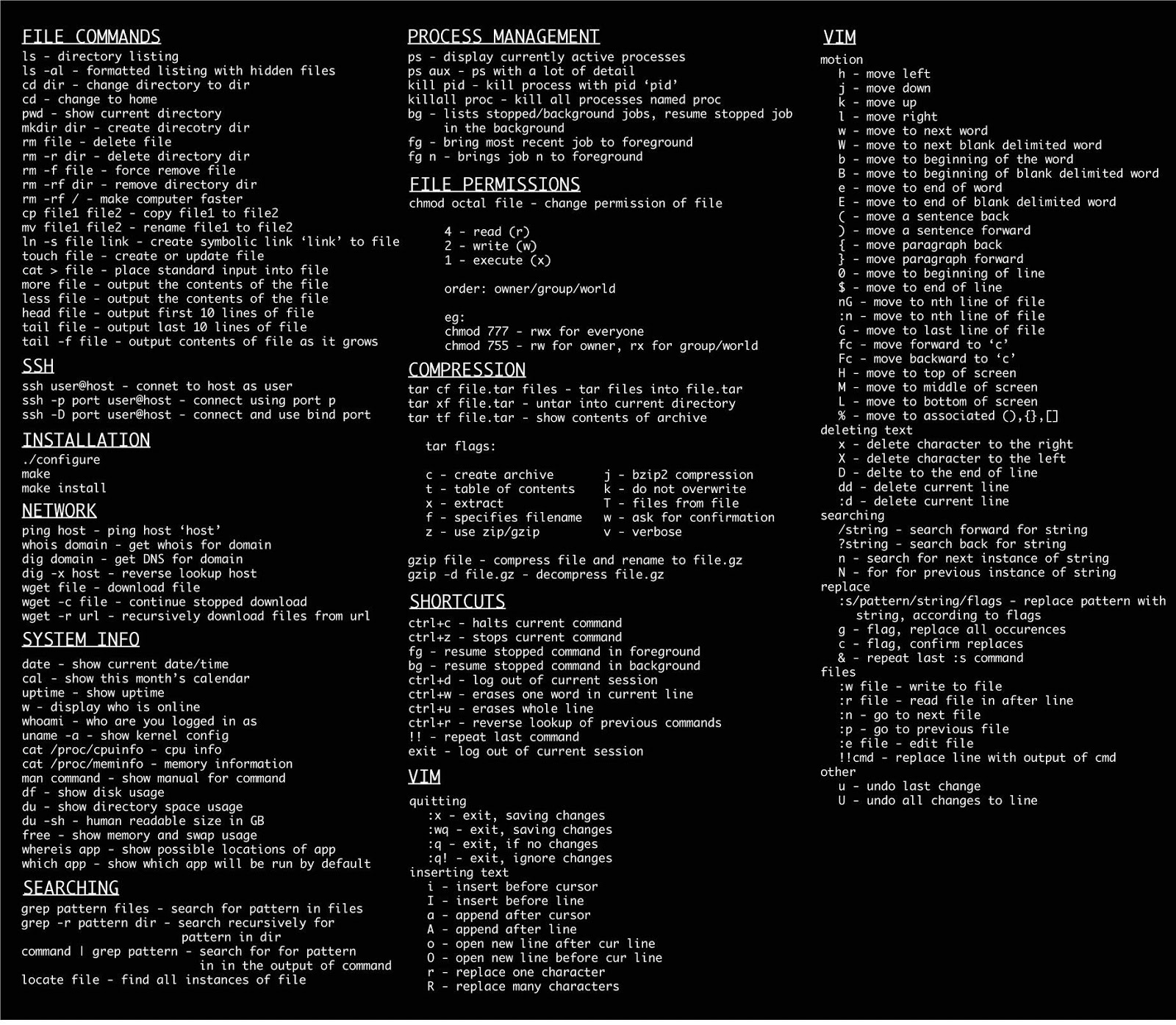 FOR LINUX/UNIX LOVER....!!!: Linux Most Useful Command Chart