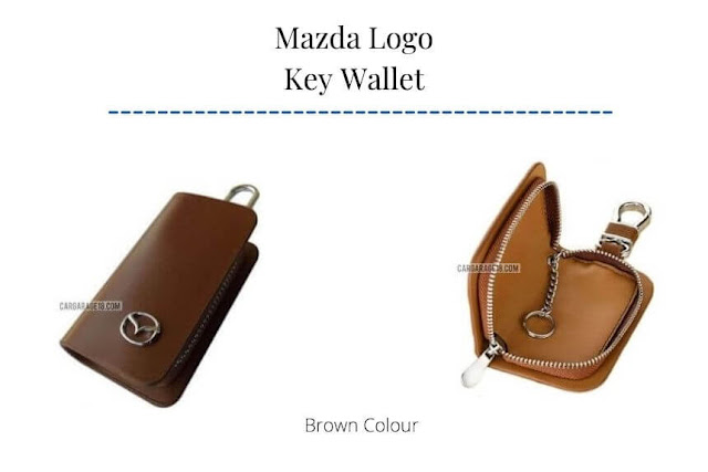 Brown Mazda Logo Key Wallet