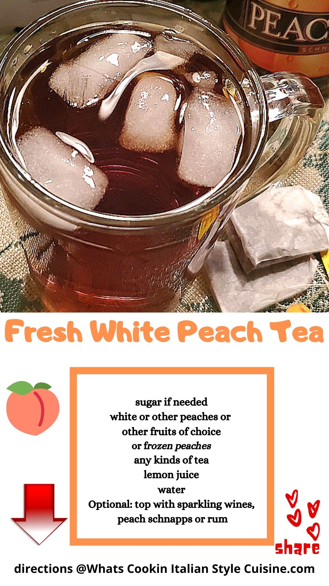 Easy Peach Tea Recipe (Use Fresh or Frozen Peaches)