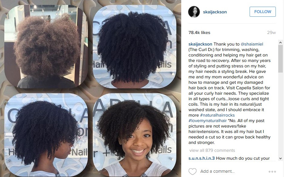 1blessednatural Spotlight Skai Jackson S Natural Hair