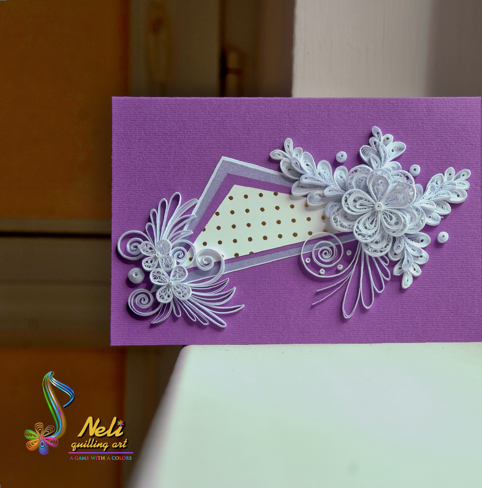 Neli Quilling Art Quilling card flowers (10.5 cm 14.8 cm )
