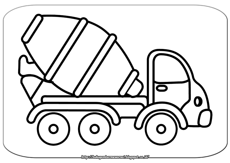 gambar-mewarnai-mobil-molen.png (800×566) | Warna, Buku ...