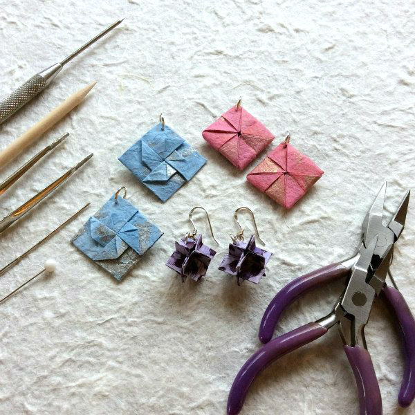 How to Make Origami Earrings in Three Pretty Styles