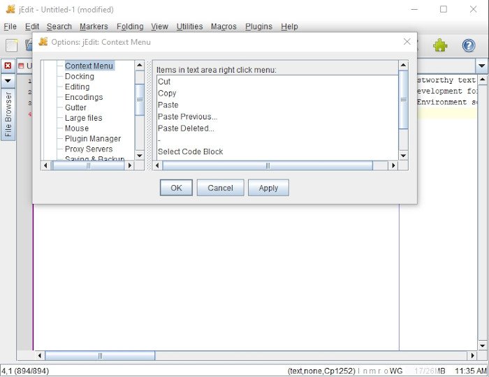 jEdit Editor di testo per programmatori