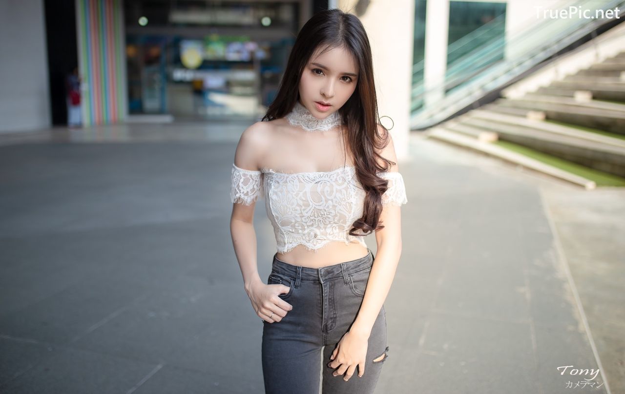 Image-Thailand-Beautiful-Model-Soithip-Palwongpaisal-Transparent-Lace-Crop-Top-And-Jean-TruePic.net- Picture-29