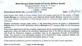 WB Health Public Health Manager (PHM) Recruitment 2020- Previous Question papers
