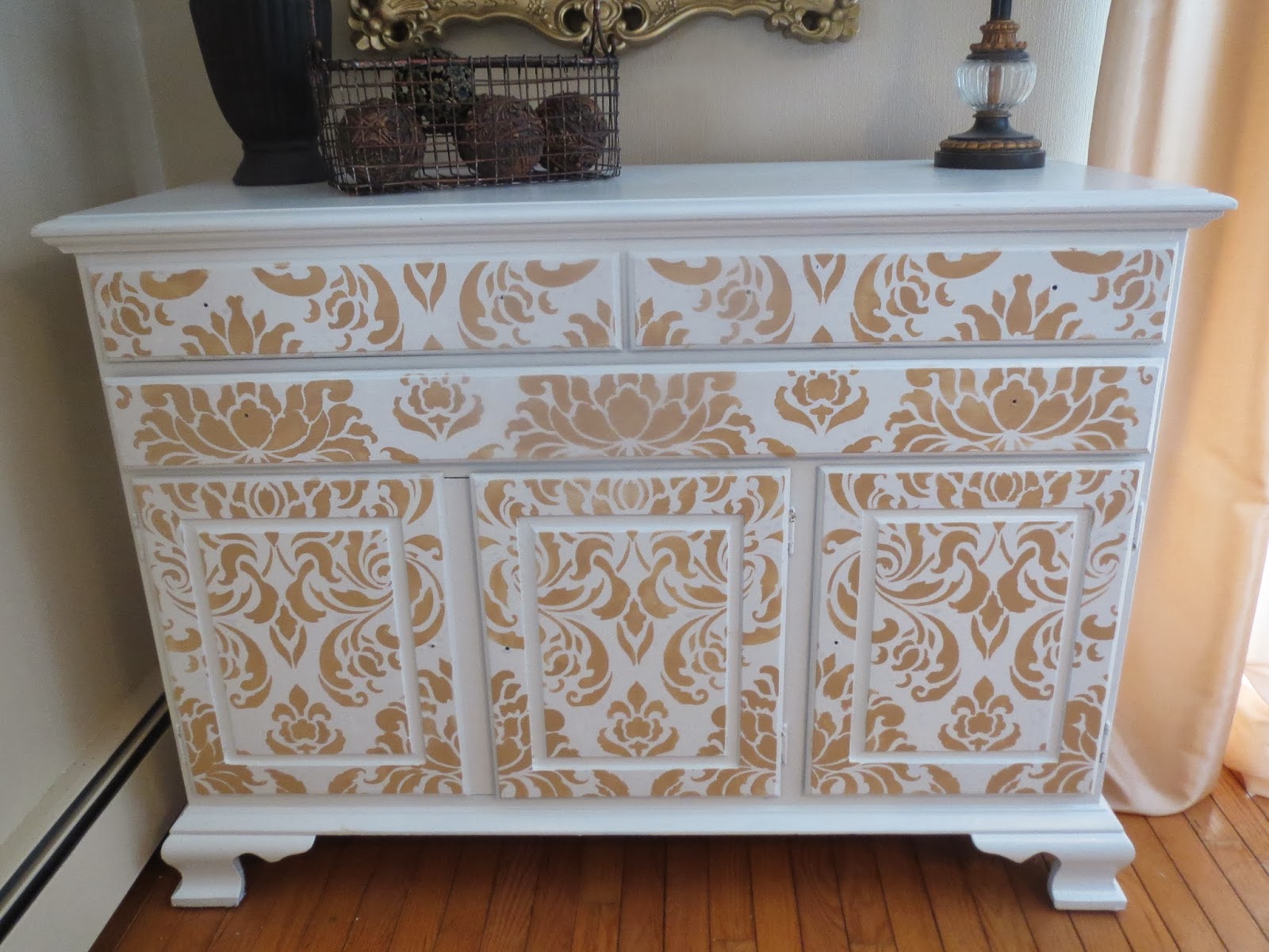 Gates of Crystal: Stenciling a Cabinet