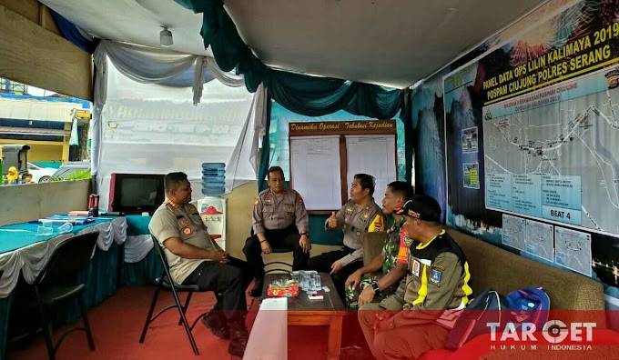 Pamatwil Polda Banten Cek Pos PAM Ops Lilin Kalimaya 2019