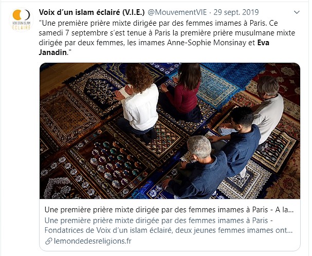 France: La première prière mixte dirigée par deux femmes imames
