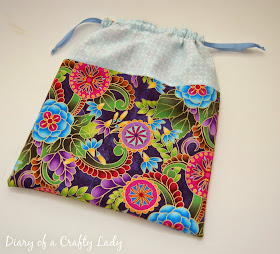 Diary of a Crafty Lady: Personalized Drawstring Bag Birthday Gift