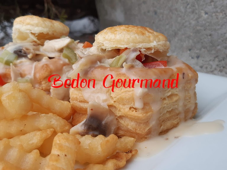 Volauvent au poulet, sauce à la king Bedon Gourmand