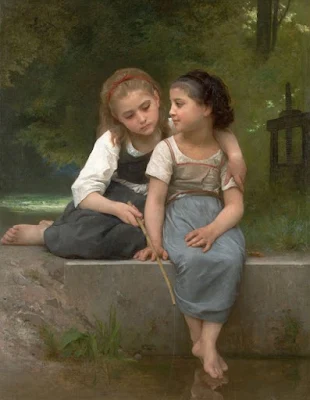 Fishing For Frogs painting William Adolphe Bouguereau