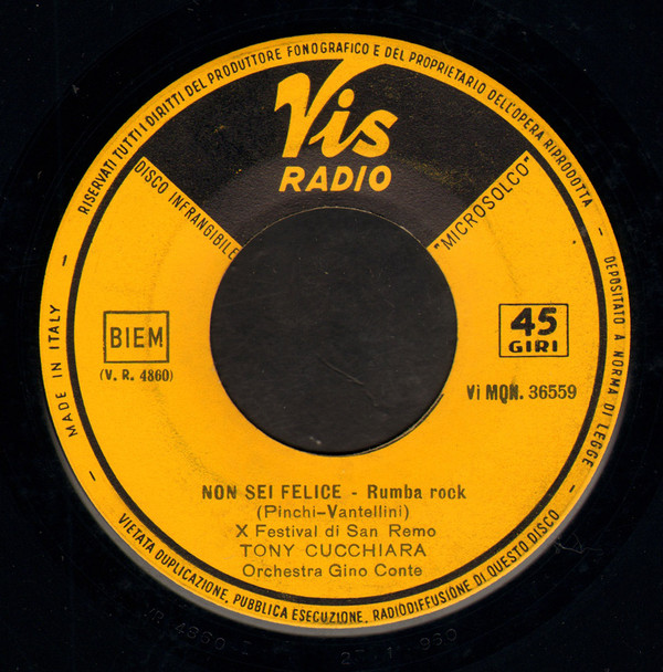 Pensierino..50 Tony Cucchiara 45 giri (parte 1)