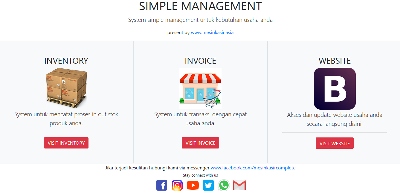 Simple management Inventory invoice system