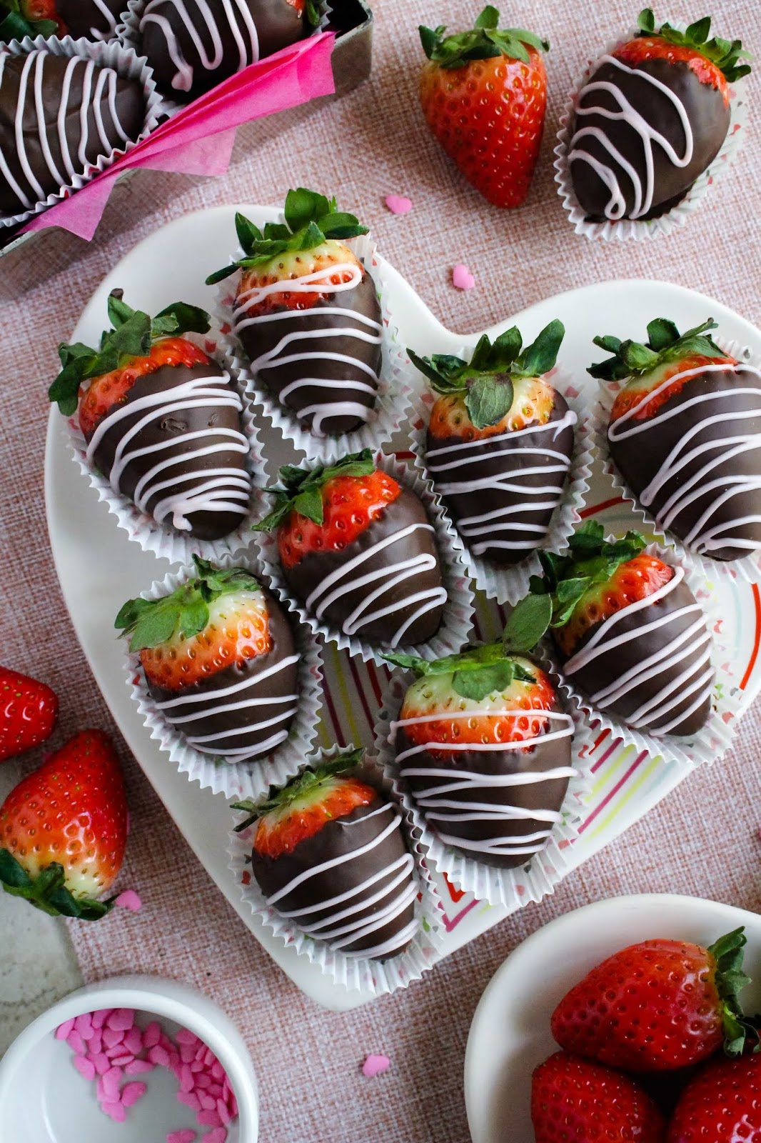 Valentine's Day Chocolate Covered Strawberries | The Two Bite Club