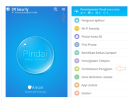 blokir kontak HP menggunakan CM Security blokir kontak HP menggunakan CM Security