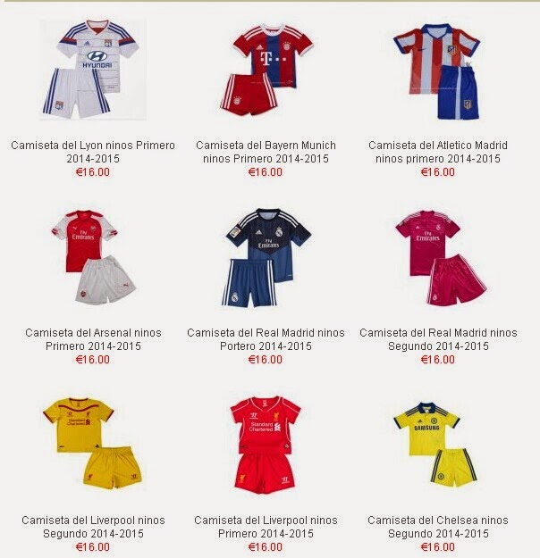 Equipaciones de futbol baratas 2015 online: comprar ...